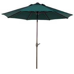 Sunnyglade 9′ Patio Umbrella Outdoor Table Umbrella with 8 Sturdy Ribs (Dark Green)