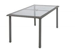 Cosco 88598GBLE Outdoor Living Patio Dining Table, Gray