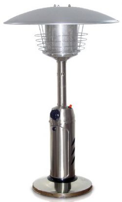 Garden Sun GS3000SS Table Top 11,000 BTU Propane Powered Patio Heater With Push Button Ignition, ...