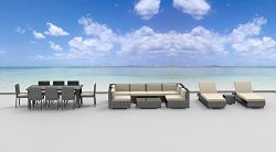 Urban Furnishing.net – 19 Piece Outdoor Dining and Sofa Sectional Patio Furniture Set