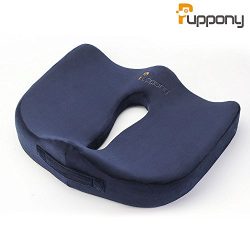 Puppony Coccyx Orthopedic Comfort Memory Foam Seat Cushion Pillow for Car Driver Office Chair Wh ...