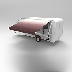 ALEKO RVAWM10X8BUR25 Motorized Retractable RV/Patio Awning 10 x 8 Burgundy