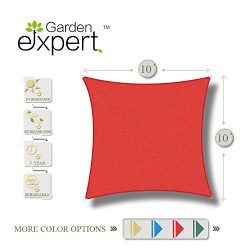 Garden EXPERT 10’x10’Square Knitting Sun Shade Sail for Garden,Outdoor and Patio,Terra