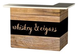 Best of Times Portable Patio Bar Table, Whiskey & Cigars Bar