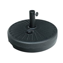 FLAME&SHADE Round Plastic Patio Umbrella Stand Outdoor Parasol Umbrella Base Weight, Sand Wa ...