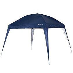 FreeLand Pop-Up Canopy Tent with Slant Legs, 10 x 10 ft Base, 8 x 8 ft Canopy, Navy Blue