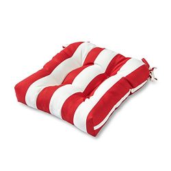 Greendale Home Fashions Indoor/Outdoor Chair Cushion, 20-Inch, Cabana Red