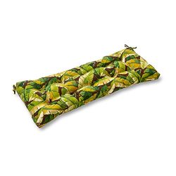 Greendale Home Fashions Indoor/Outdoor Swing/Bench Cushion, Palm Green