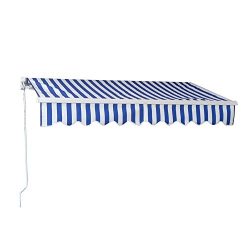 Outdoor Manual Retractable Awning Patio Deck Sunshade Sun Shelter Canopy ,6.5’×5’/8. ...