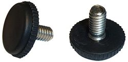 Stainless Steel -Screw In Feet Glide Leveler For Patio Furniture | Black | Quantity of 16 (5/16& ...