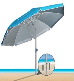 AMMSUN 2018 6.5 ft Portable Sun Shade Umbrella, Inclined, Heat Insulation, Antiultraviolet Funct ...