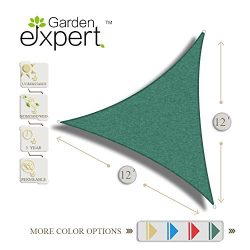 Garden EXPERT 12’x12’x12′ Triangle Knitting Sun Shade Sail for Garden,Outdoor  ...