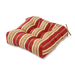 Greendale Home Fashions 20-Inch Indoor/Outdoor Chair Cushion, Roma Stripe