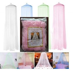 S.P.S Elegant Round Curtain Bed Mesh Canopy Netting Mosquito Net for Twin Bed Only (Pink)