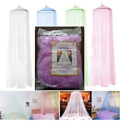 S.P.S Elegant Round Curtain Bed Mesh Canopy Netting Mosquito Net for Twin Bed Only (Purple)