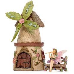 Patio Eden – Fairy Garden House Set – Hand Painted Miniature Figurine Kit – Ga ...