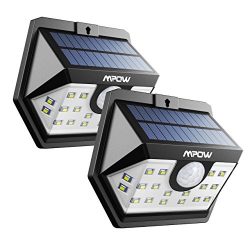 Mpow Solar Lights Outdoor, 20 LED Wide Angle Motion Sensor Lights with 30s Lighting Time Auto Pr ...