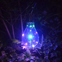 Solar Garden Hanging Light Bulb, Backyard Patio Lights Indoor/Outdoor String Light for Bistro Pe ...
