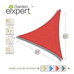 Garden EXPERT 10’x10’x10′ Triangle Knitting Sun Shade Sail for Garden,Outdoor  ...