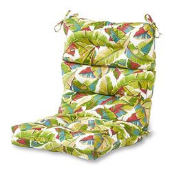 Greendale Home Fashions Indoor/Outdoor High Back Chair Cushion, Palm Multi