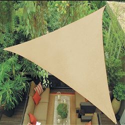 Belle Dura 12′ x 12′ x 12′ Sun Shade Sails Canopy Right Triangle Sand, 185GSM  ...