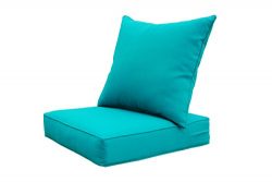 [SewKer] Indoor/Outdoor Patio Deep Seat Cushion Set Aqua 3605