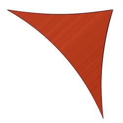 Sunlax 17′ x 17′ x 23′ Terra Color Right Triangle UV Block Sun Shade Sail Cano ...