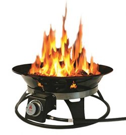 Outland Firebowl 863 Cypress Outdoor Portable Propane Gas Fire Pit with Cover & Carry Kit, 2 ...