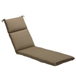 Pillow Perfect Indoor/Outdoor Taupe Textured Solid Chaise Lounge Cushion