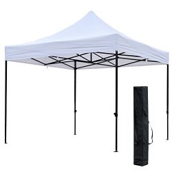 Snail 10′ X 10′ Outdoor Easy Pop Up Waterproof Canopy with 420D Top, Portable Event  ...