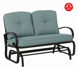 Kozyard Cozy Two Rocking Love Seats Glider Swing Bench/Rocker For Patio, Yard with Soft Cushion  ...