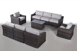 Century Modern Outdoor Marina Collection Patio Furniture Sofa Garden, Sectional Furniture Set Re ...