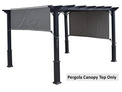 ALISUN Universal 194″ x 88″ Replacement Canopy Top for Pergola Structure (Grey)