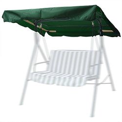 Flexzion Swing Canopy Cover Green 77″x43″ Deluxe Polyester Top Replacement UV Block  ...