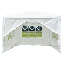 Mefeir Heavy Duty 10’x10’ Outdoor Canopy Gazebo Tent w/4 Removable Sidewalls, Upgraded Thick Tub ...
