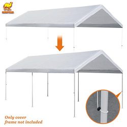 Strong Camel New 10’x20′ Carport Replacement Canopy Cover for Tent Top Garage Shelte ...