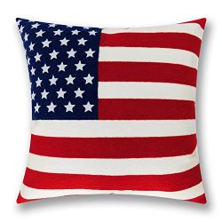 Independence Day Exquisite Chain Embroidery Decorative Throw Pillow Cover Cushion Covers Cotton  ...