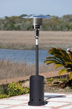 Golden Flame 46,000 BTU [XL-Series] Matte-Black Patio Heater with Wheels (Propane)