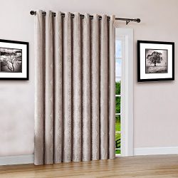 Warm Home Designs Extra Wide 110″ x 84″ Linen (Taupe) 100% Blackout Insulated Therma ...