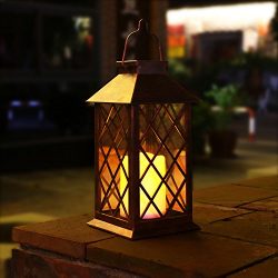 TAKEME Solar Lantern, Outdoor Garden Lights,Metal Waterproof LED Hanging Lights Decorative Lamp  ...