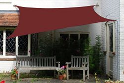 Belle Dura Brick Red 10′ x 13′ Sun Shade Sails Rectangle UV Block for Shelter Canopy ...