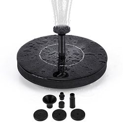 Solar Fountain Pump,  Standing Bird Bath Fountain Pump for Garden and Patio, Solar Panel Kit Wat ...