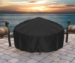 Sunnydaze Round Durable Black Fire Pit Cover, 36 Inch