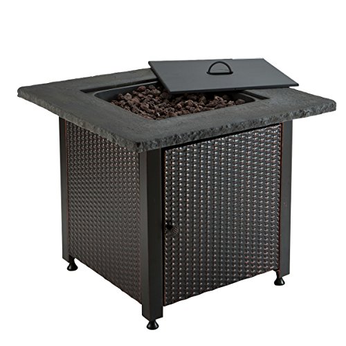Blue Rhino Outdoor Propane Gas Fire Pit 50K BTU (Lava Rocks) PatiosMe