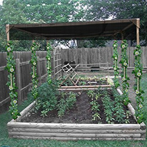 Shade Cloth 10X20ft Black 70% Sunblock -Cut Edge with Free Clips