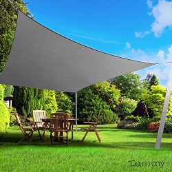 Belle Dura Light Grey 10′ x 13′ Sun Shade Sails Rectangle UV Block for Shelter Canop ...