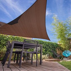 Belle Dura Brown 12′ x 12′ x 12′ Triangle Sun Shade Sails UV Block for Shelter ...