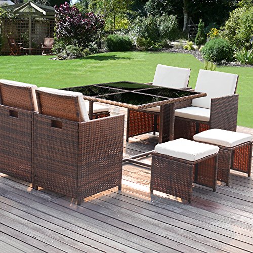 Homall 9 PCS Patio Furniture Dining Set Clearance Patio ...