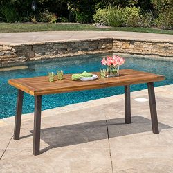 Spanish Bay | Acacia Wood Outdoor Dining Table | Perfect For Patio | with Teak Finish