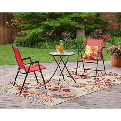 NEW Pleasant Grove 3 Piece Folding Bistro Set (Red)